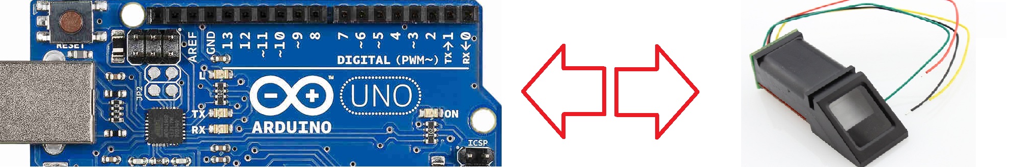 Arduino UNO based fingerprint sensor interface