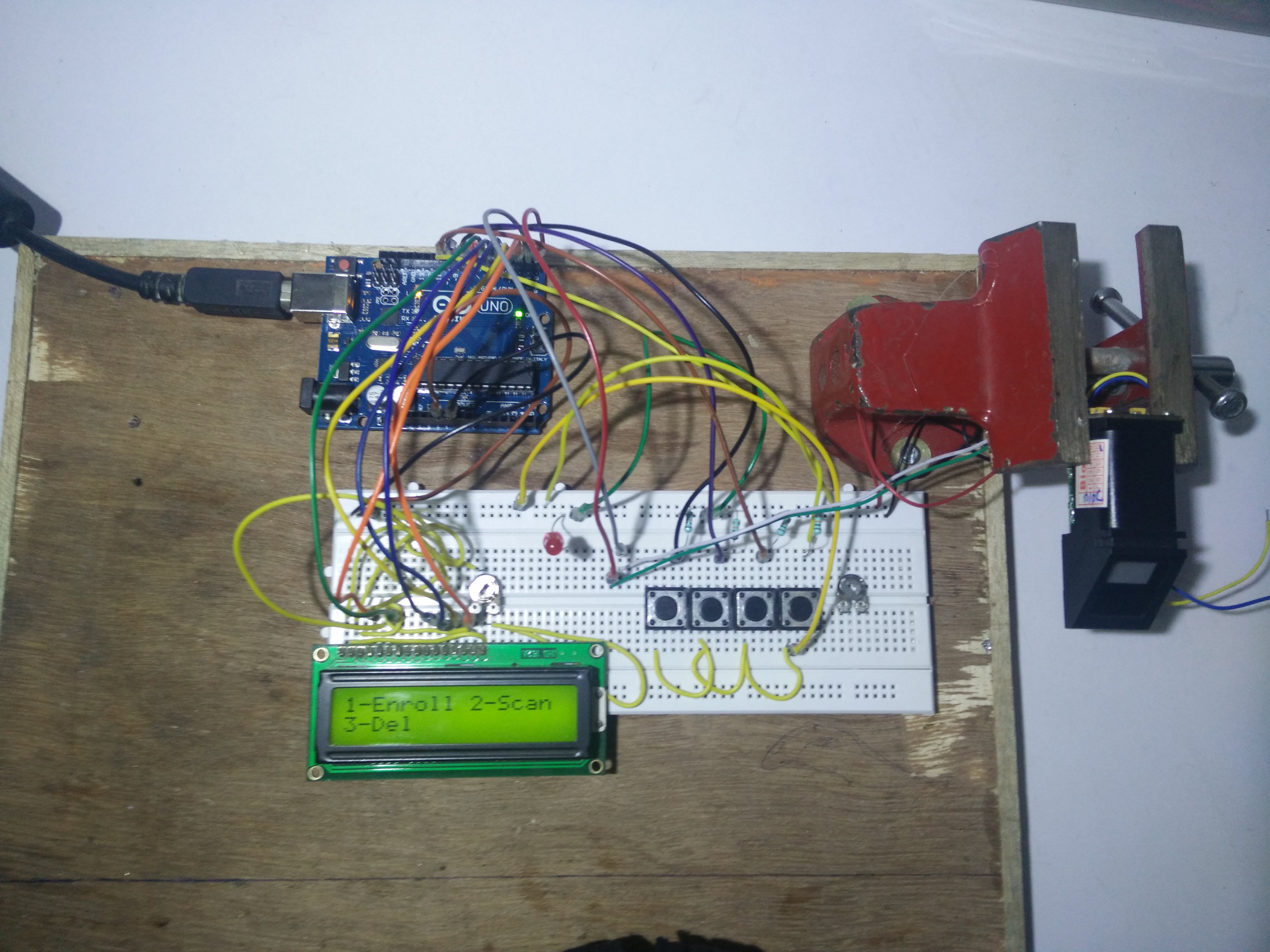 Arduino Uno Based Fingerprint Sensor Interface Mahi